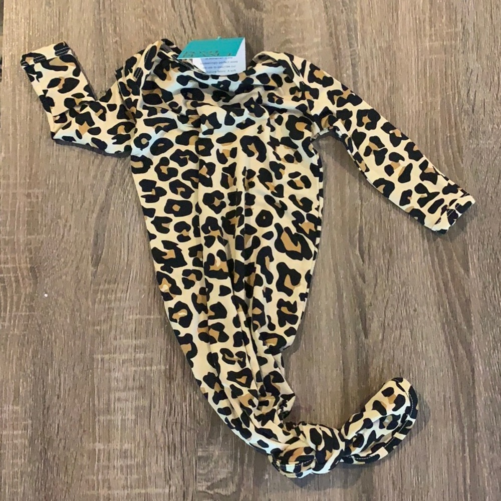 Lana Leopard Tan Knotted Posh Peanut Gown